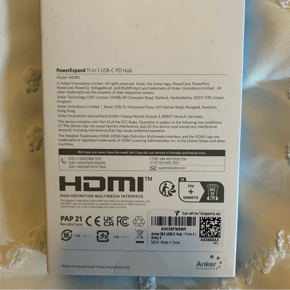 Anker 563 PowerExpand 11-in-1 USB-C Hub PD 5Gbps A8385 New Sealed Gray 3 - Picture 4 of 7
